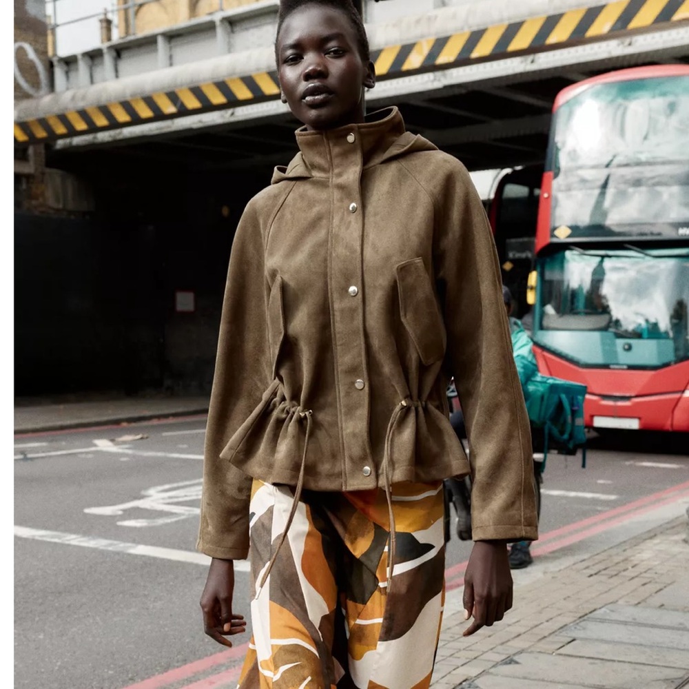 Zara Olive Utility Jacket for Women